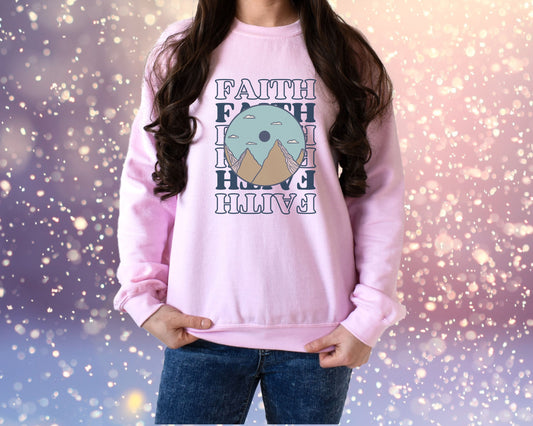Faith: Find Strength in the Climb Crewneck Sweatshirt