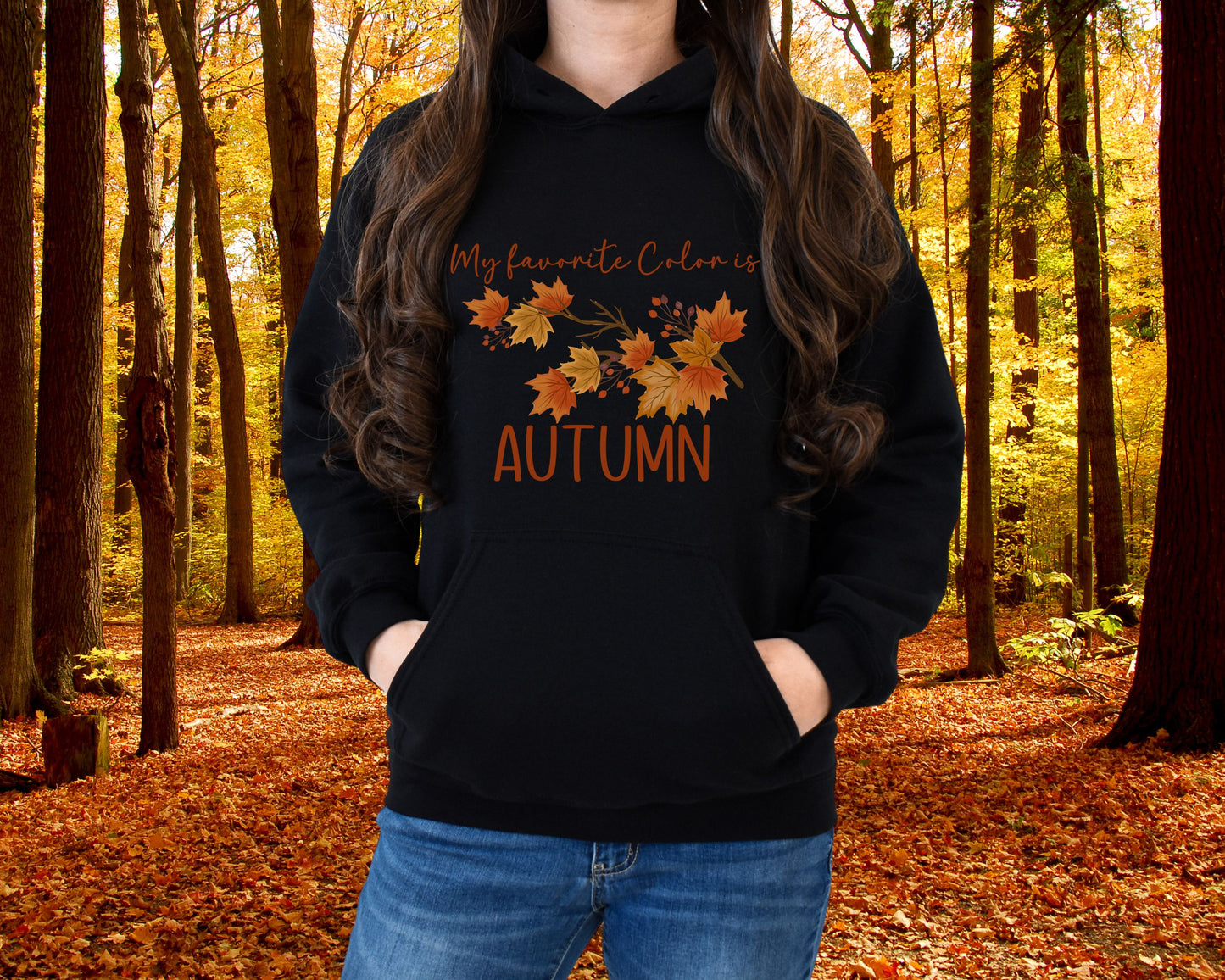 Fall Floral Sweatshirt My Favorite Color is Autumn