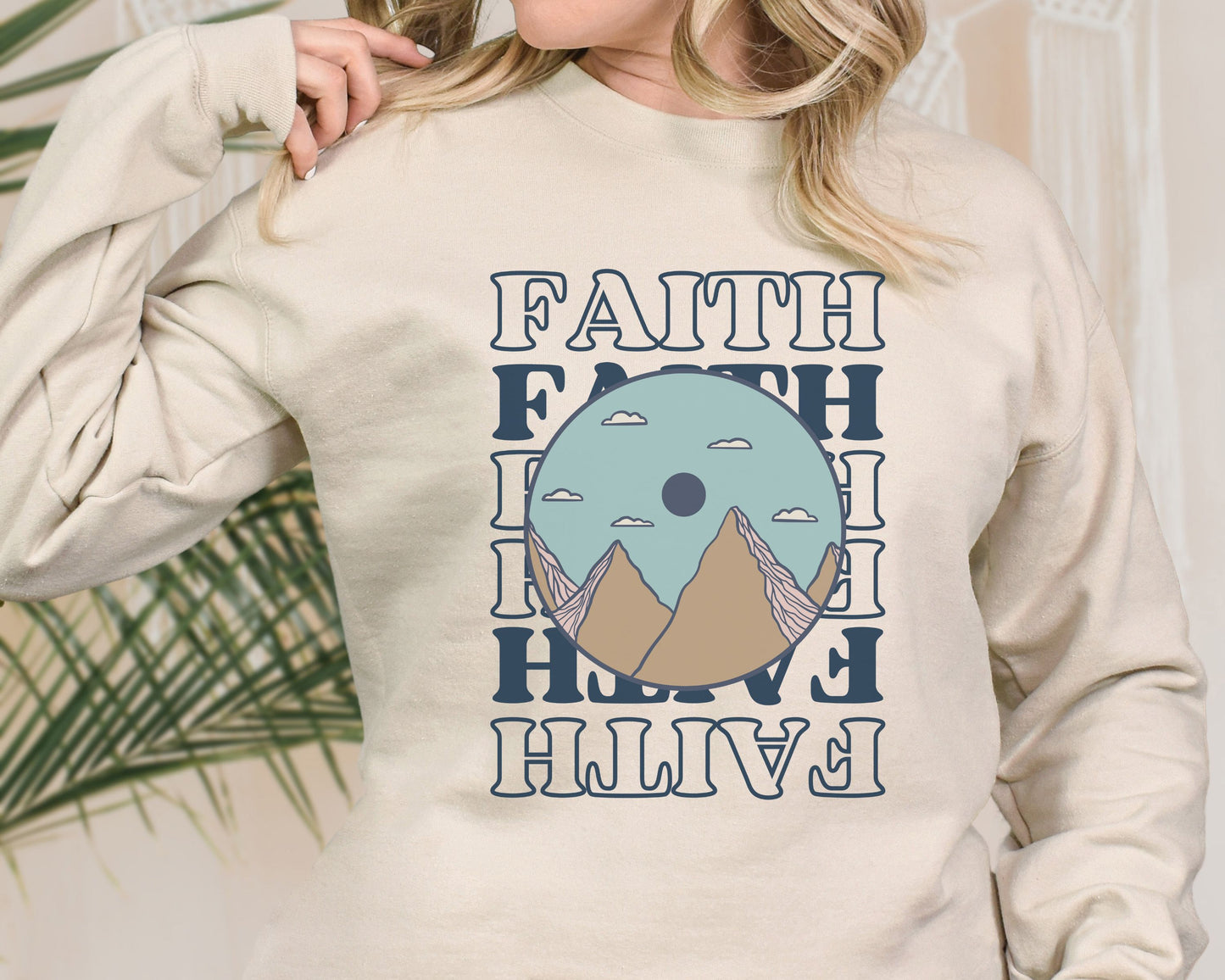 Faith: Find Strength in the Climb Crewneck Sweatshirt