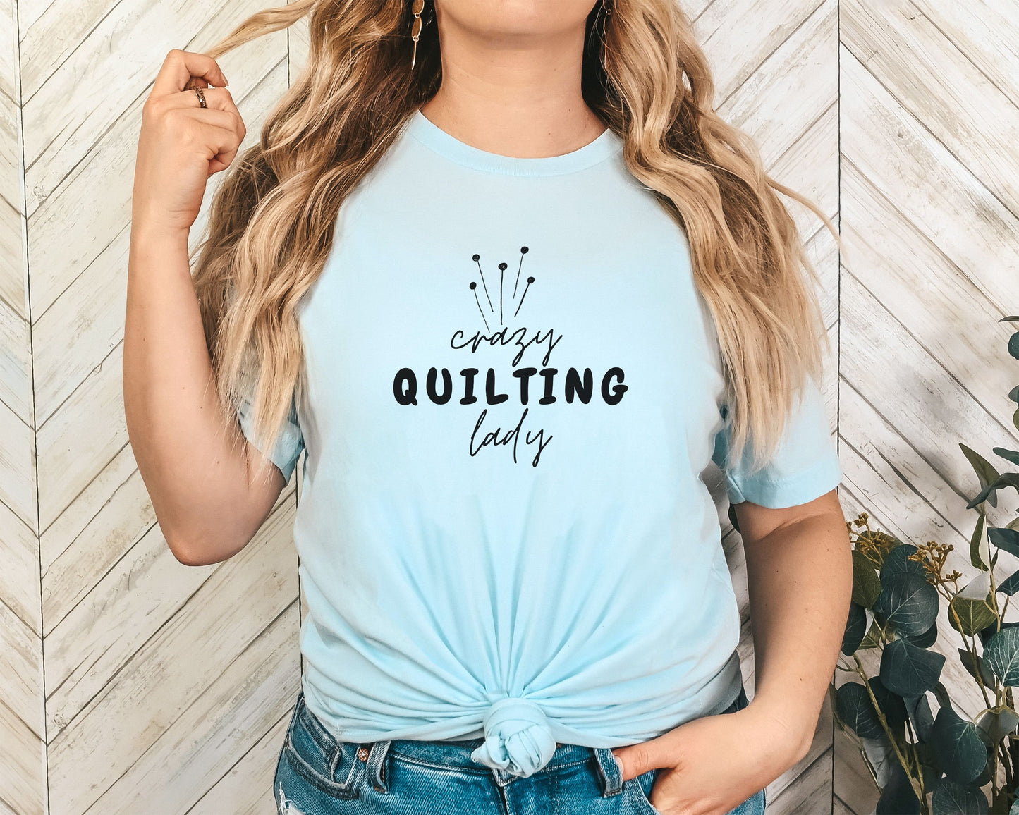 Crazy Quilting Lady T-shirt