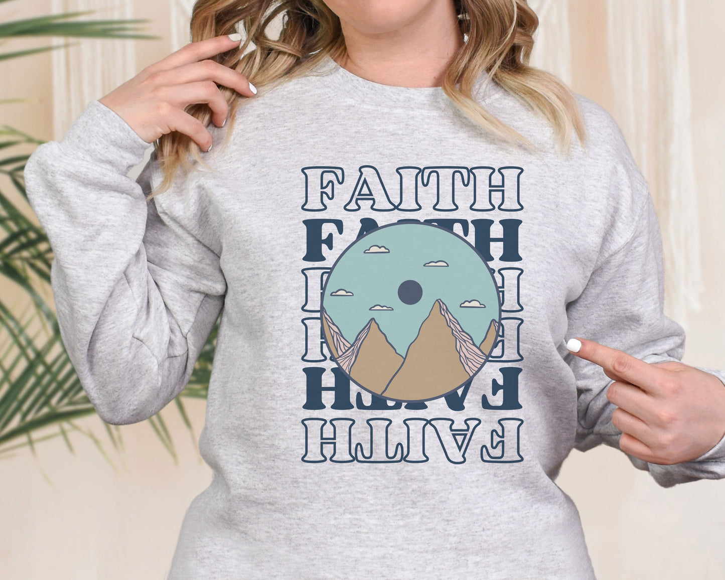 Faith: Find Strength in the Climb Crewneck Sweatshirt