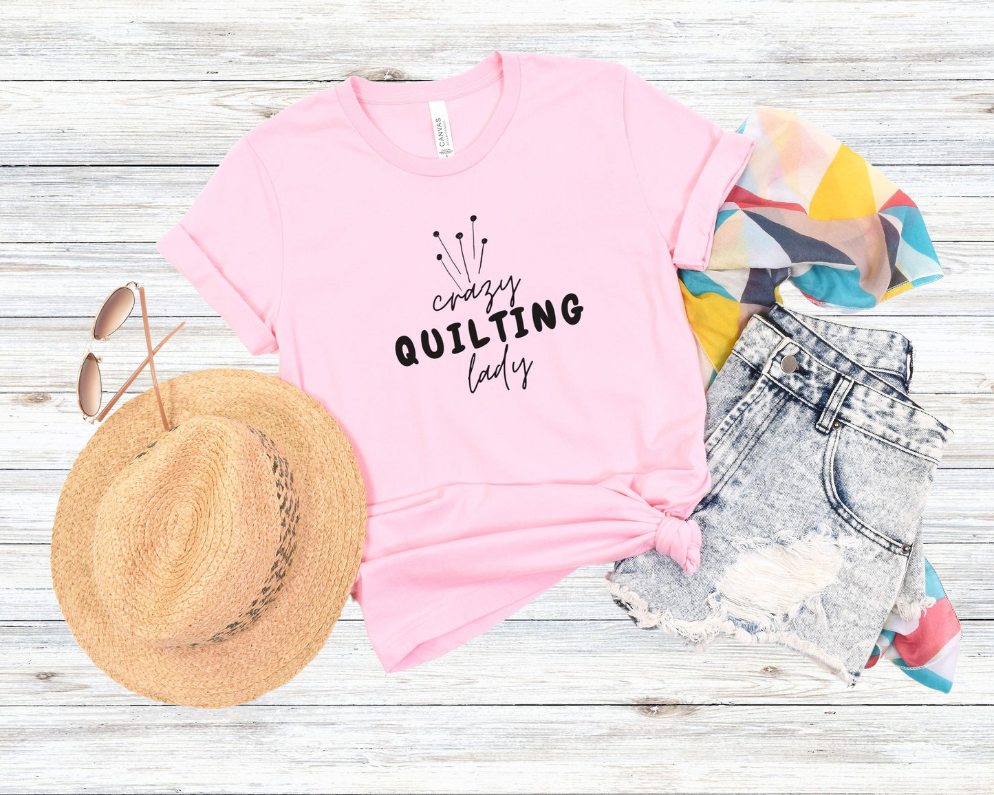 Crazy Quilting Lady T-shirt