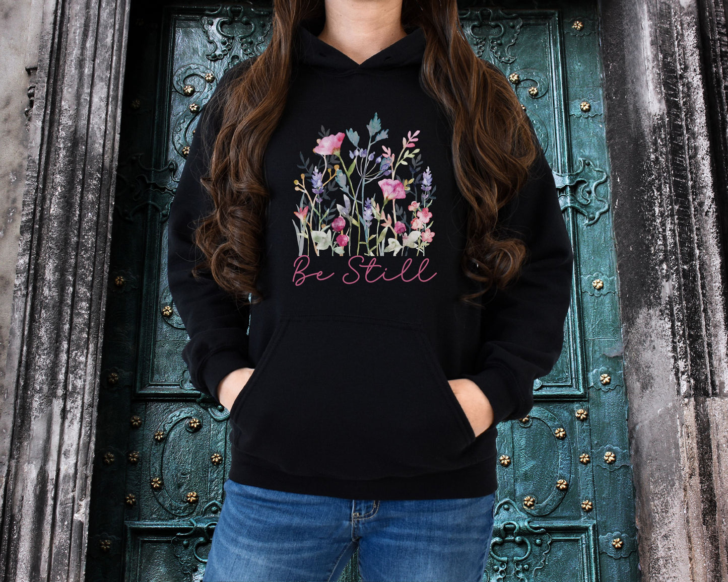 Be Still, Floral Hoodie