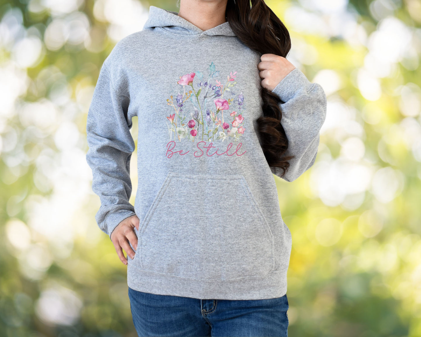 Be Still, Floral Hoodie