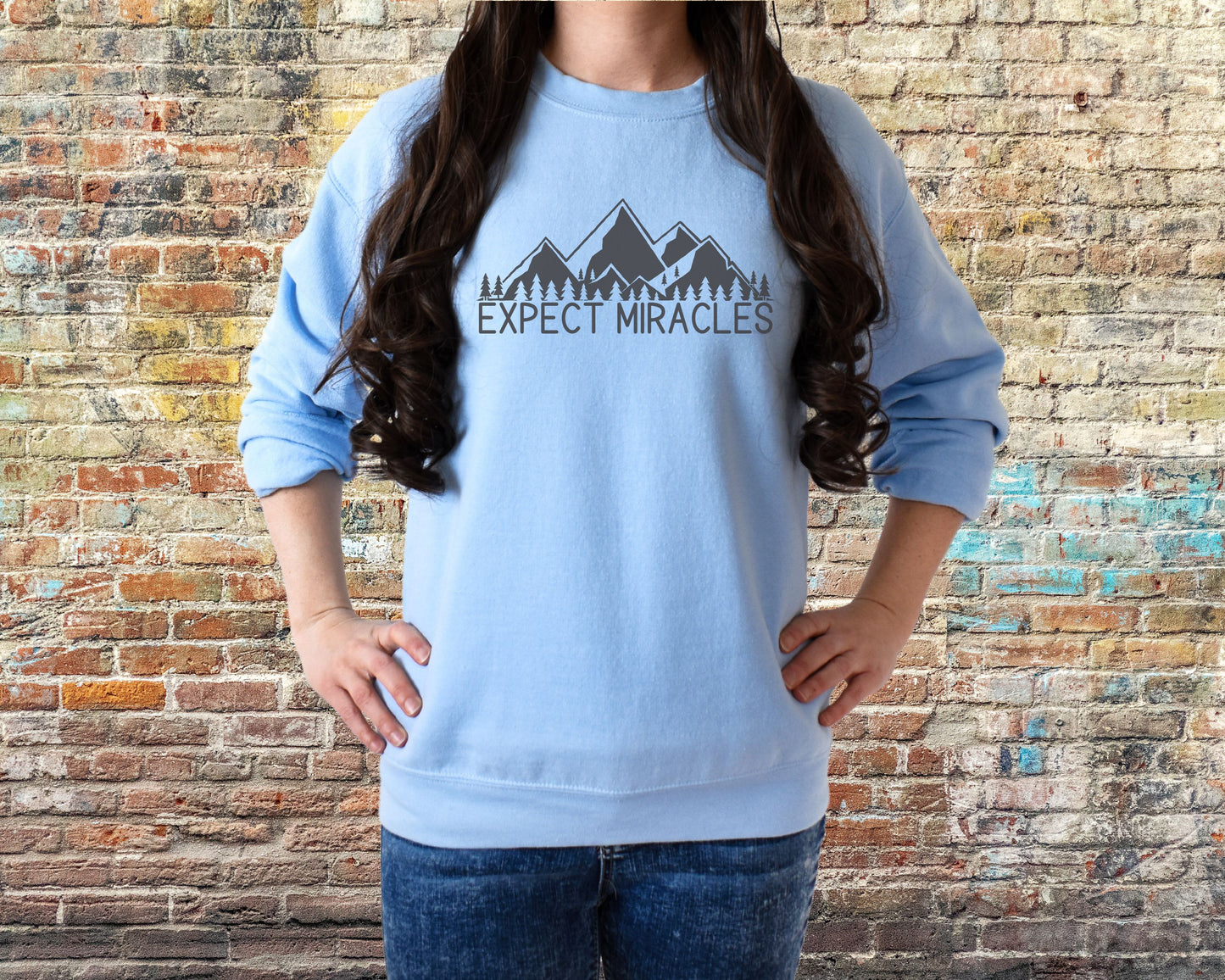 Expect Miracles Mountain Tote Bag – Inspirational Nature Canvas Tote