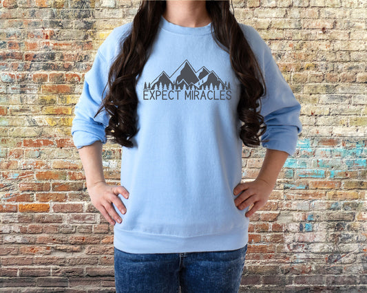 Expect Miracles Mountain Tote Bag – Inspirational Nature Canvas Tote