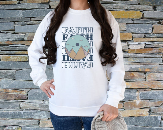 Faith: Find Strength in the Climb Crewneck Sweatshirt