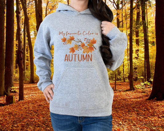 Fall Floral Sweatshirt My Favorite Color is Autumn