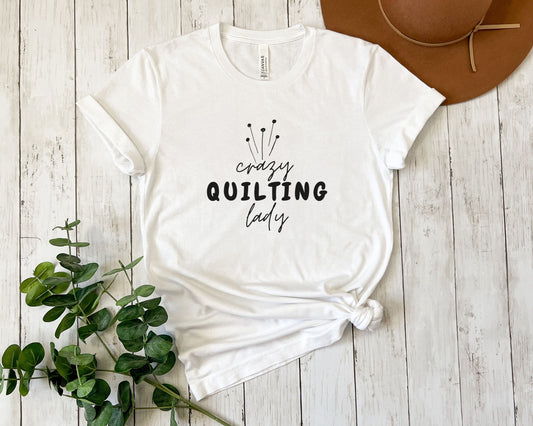 Crazy Quilting Lady T-shirt
