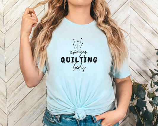 Crazy Quilting Lady T-shirt