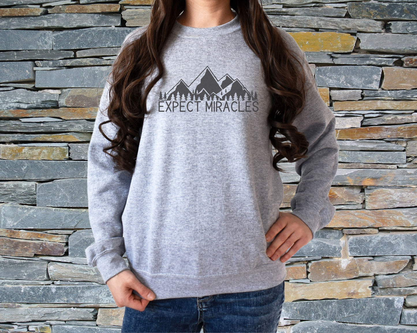 Expect Miracles Mountain Tote Bag – Inspirational Nature Canvas Tote