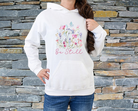 Be Still, Floral Hoodie